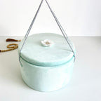 Cufăr pentru Trusoul de Botez Buretat cu Catifea Vernil deschis