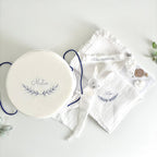 Trusou din Muselina Pentru Botez Personalizat + Cutie Pentru Trusou Personalizată TB028