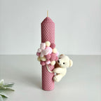 Set Trusou din Muselina Pentru Botez Personalizat + Cutie Pentru Trusou Personalizată si Lumânare TB036