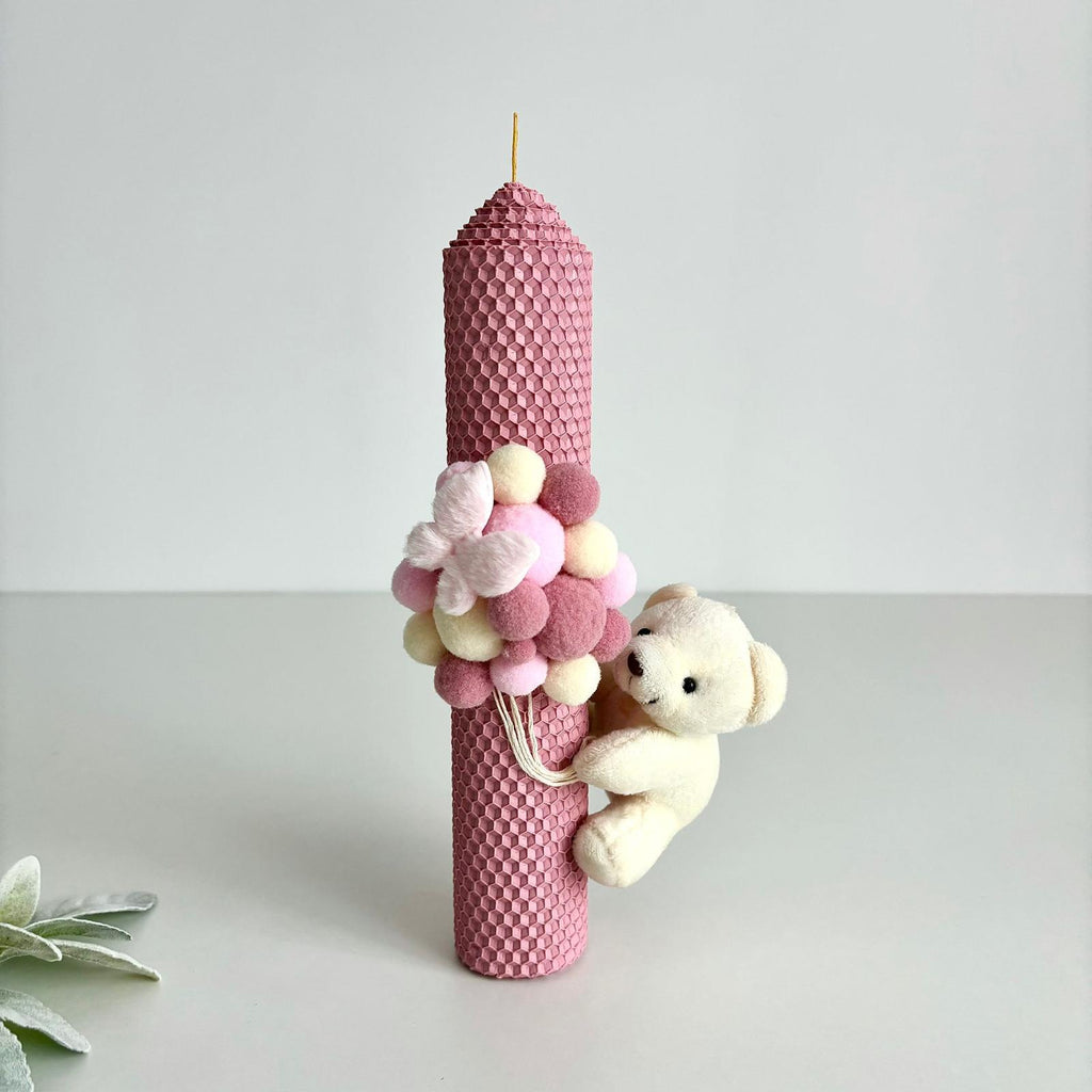 Set Trusou din Muselina Pentru Botez Personalizat + Cutie Pentru Trusou Personalizată si Lumânare TB035