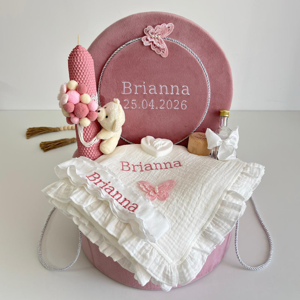 Set Trusou personalizat pentru Botez la Biserică -Brianna