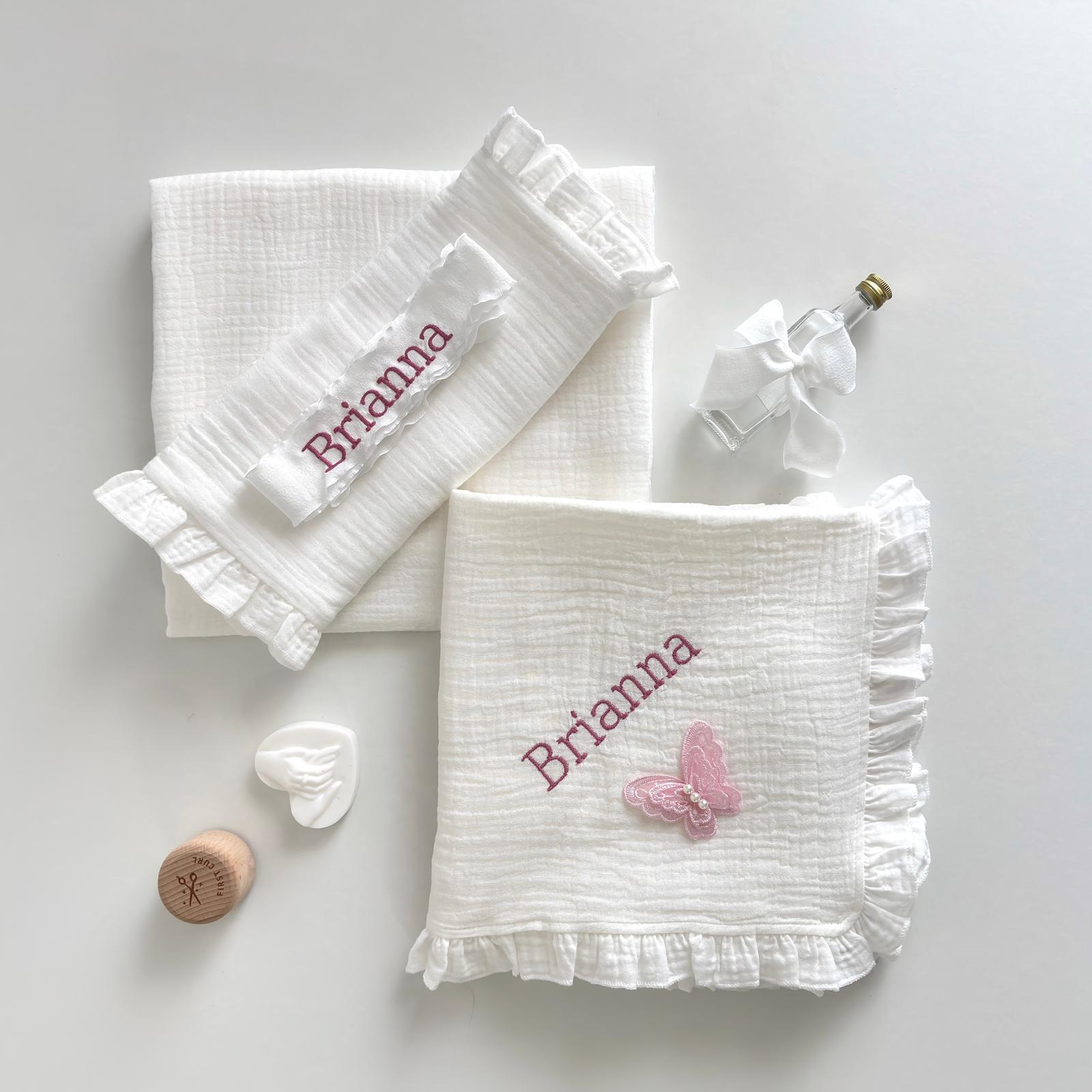 Set Trusou personalizat pentru Botez la Biserică -Brianna
