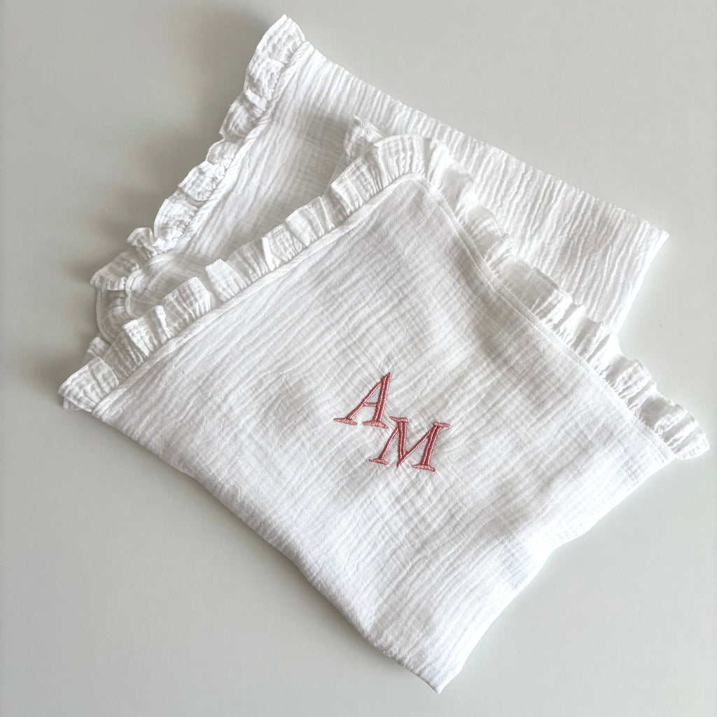 Păturică / Prosop personalizată din muselină ivoar