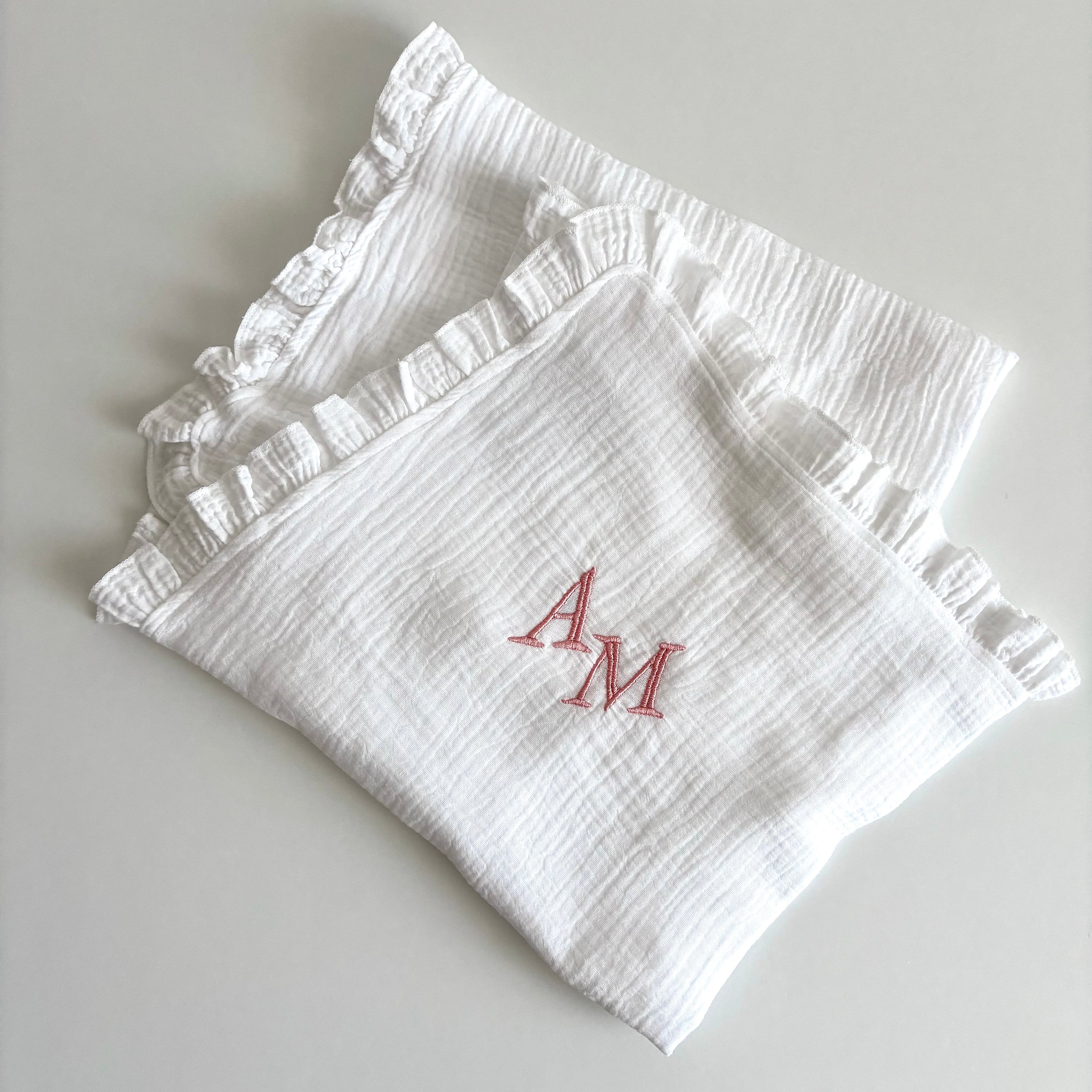 Păturică / Prosop personalizată din muselină ivoar