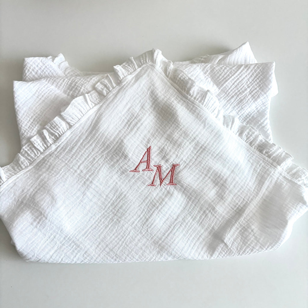 Păturică / Prosop personalizată din muselină ivoar