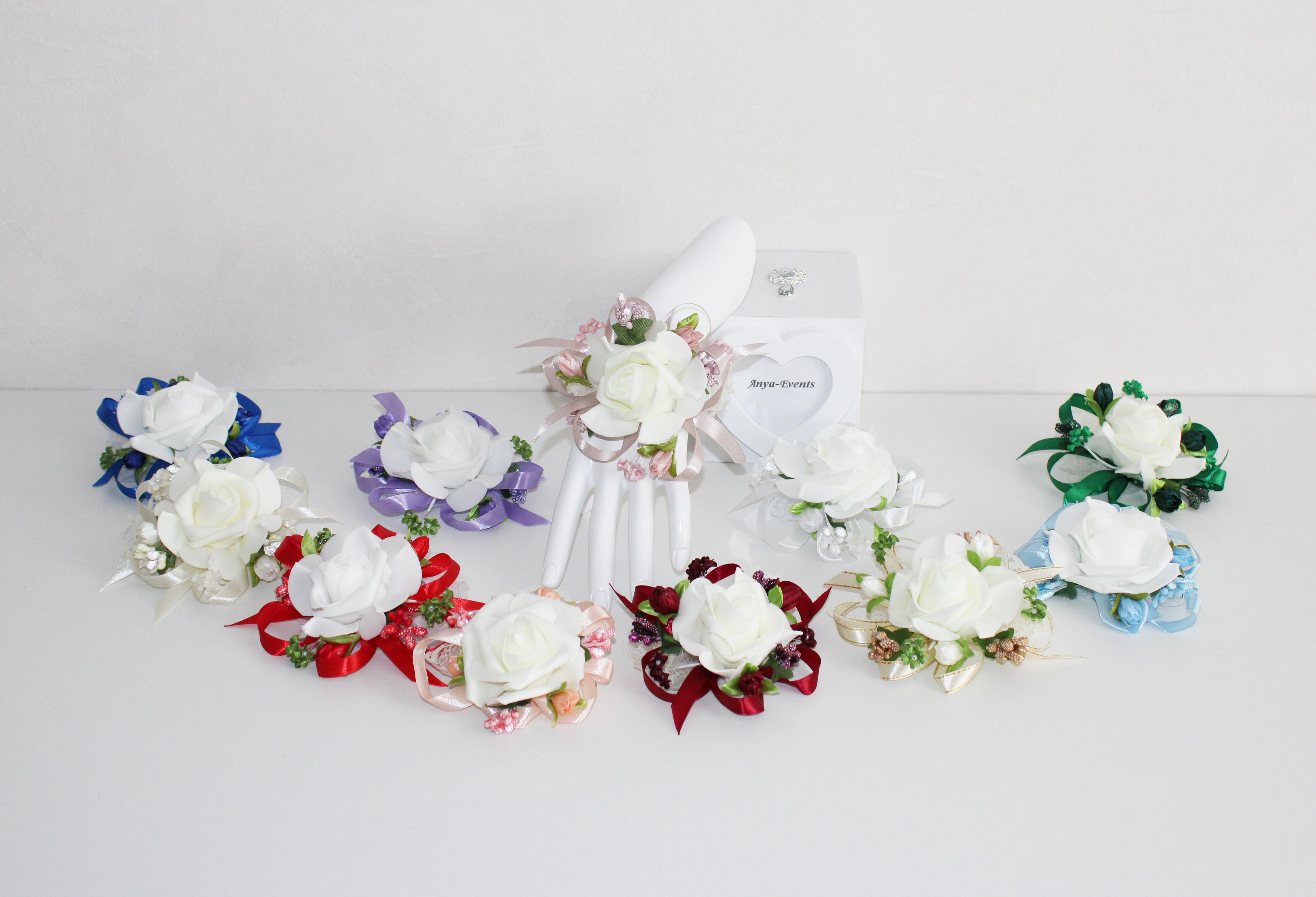 Flori pentru nunta -Brățara corsaj B025