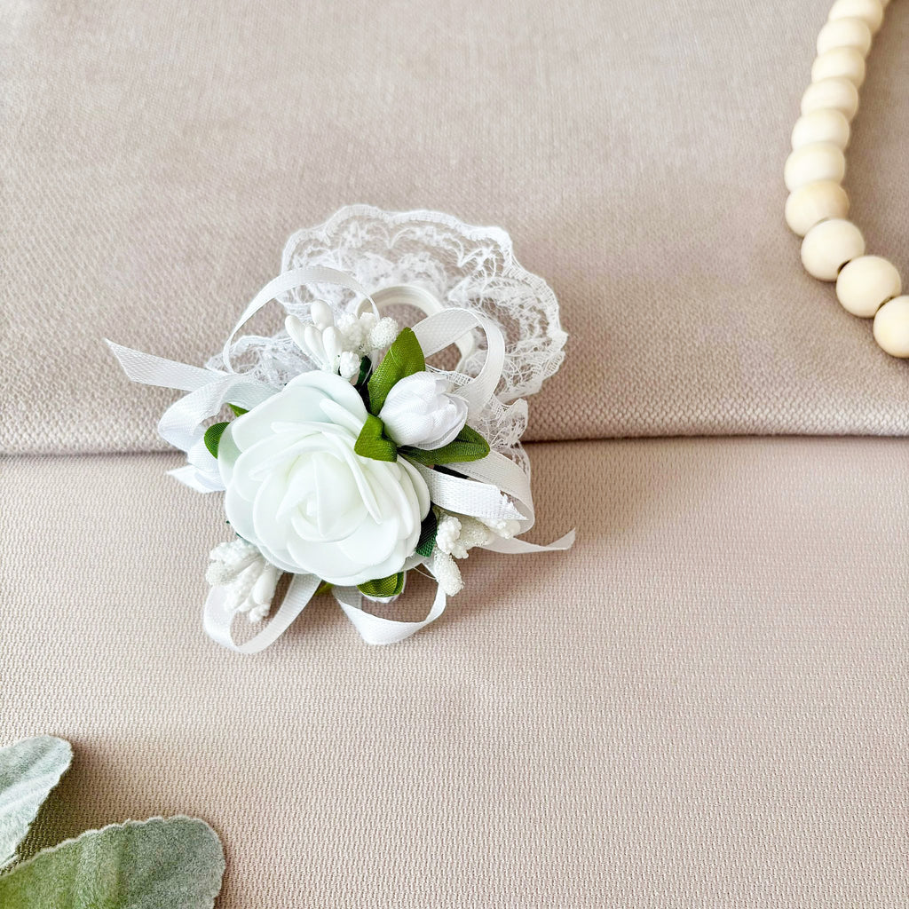 Corsaj Nunta Brățară Dantela cu Accesorii  albe