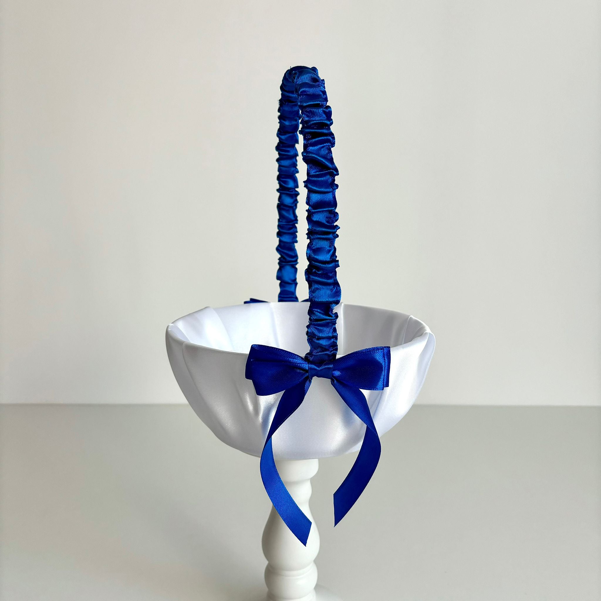 Coșuleț și Pernuță pentru Nuntă cu panglică Albastră