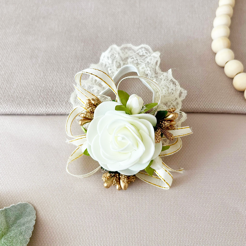 Corsaj Nunta Brățară Dantela cu Accesorii Aurii