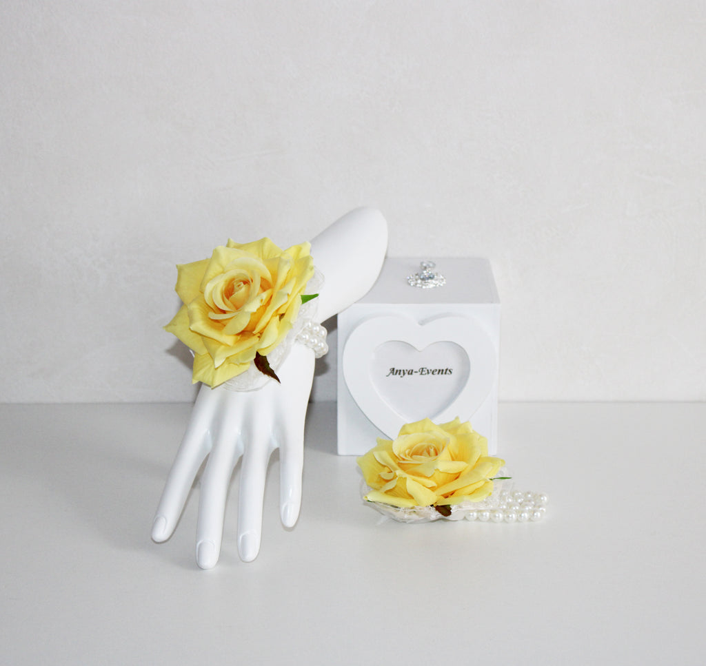 Flori pentru nunta -Brățara corsaj B030